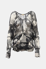 John Galliano Vintage Silk Printed Blouse