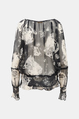 John Galliano Vintage Silk Printed Blouse