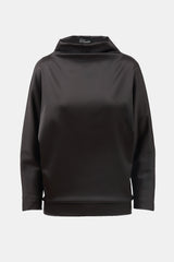 Basia Satin Mock Neck Top