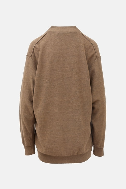 Lemaire Wool Blend Asymmetric Cardigan