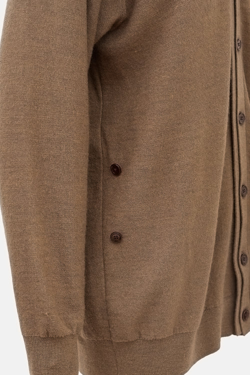 Lemaire Wool Blend Asymmetric Cardigan