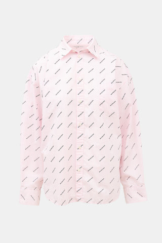 Balenciaga Striped Logo Shirt