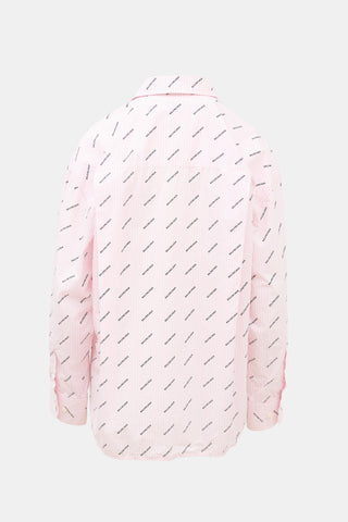 Balenciaga Striped Logo Shirt