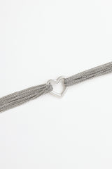 Tiffany & Co. Sterling Silver Multi-Strand Heart Toggle Necklace