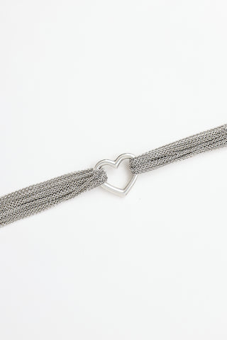 Tiffany & Co. Sterling Silver Multi-Strand Heart Toggle Necklace