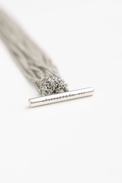 Tiffany & Co. Sterling Silver Multi-Strand Heart Toggle Necklace