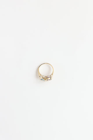 Fine Jewelry 14K Yellow Gold Multi-Stone Cluster Ring