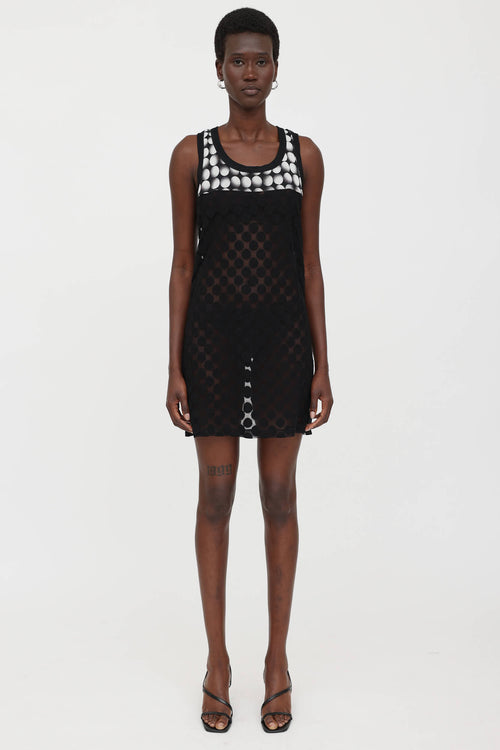 Polka Dot Mesh Dress