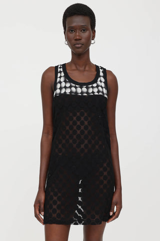 Jean Paul Gaultier Polka Dot Mesh Dress