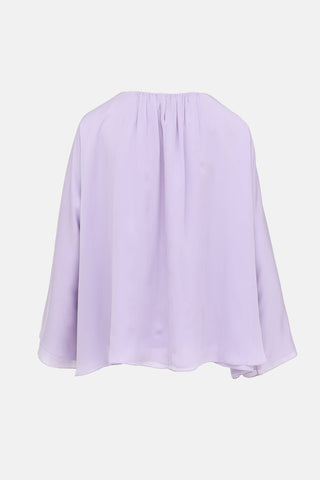 The Row Silk Pleated Top