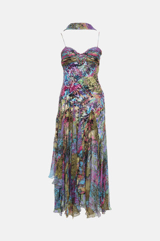 Diane Freis Beaded Ruffle Dress