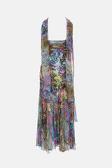 Diane Freis Beaded Ruffle Dress