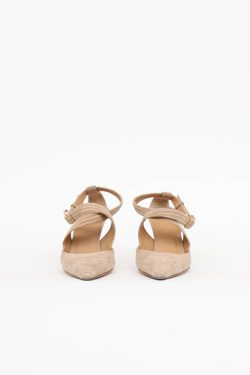 Chanel Suede Ribbed CC Pump