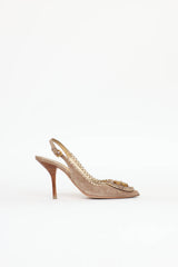 Prada Stone Whipstitch Slingback Pump