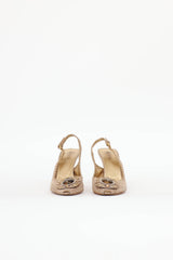 Prada Stone Whipstitch Slingback Pump