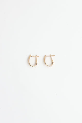 Fine Jewelry 14K Yellow Gold & Diamond Huggie Earrings
