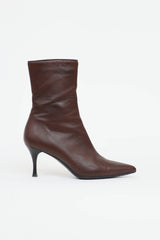 Gucci Leather Pointed Toe Boot
