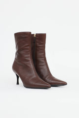Gucci Leather Pointed Toe Boot