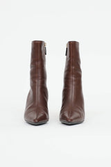 Gucci Leather Pointed Toe Boot