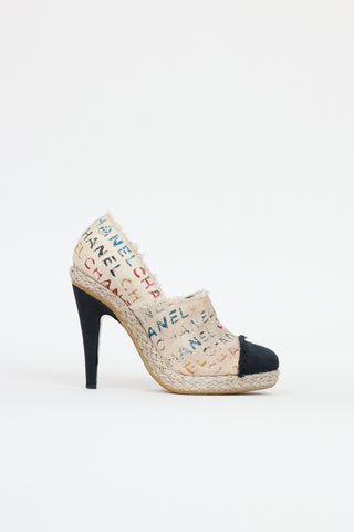 Chanel 2014 Canvas Espadrille Pump