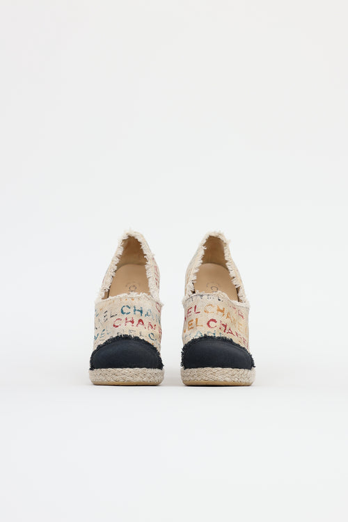 Chanel 2014 Canvas Espadrille Pump