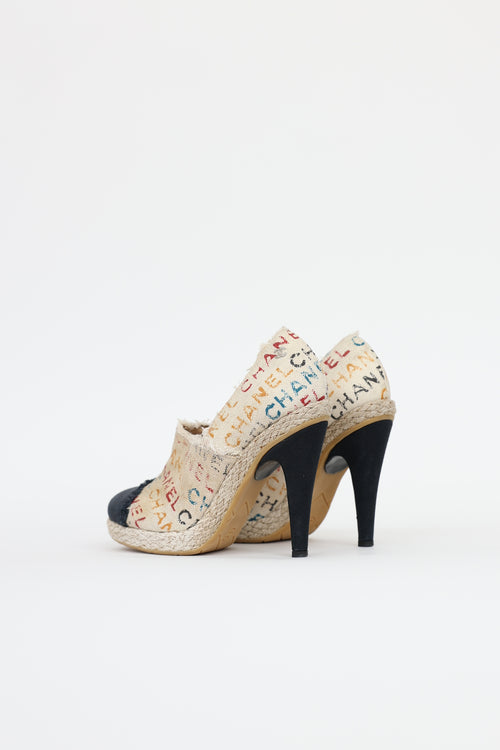 Chanel 2014 Canvas Espadrille Pump