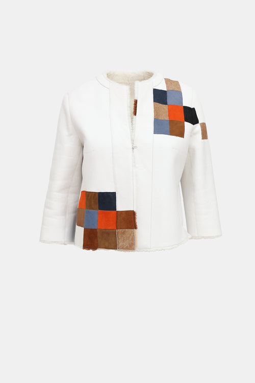 Akris Reversible Leather & Shearling  Jacket