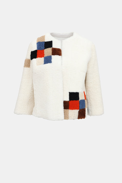 Akris Reversible Leather & Shearling  Jacket