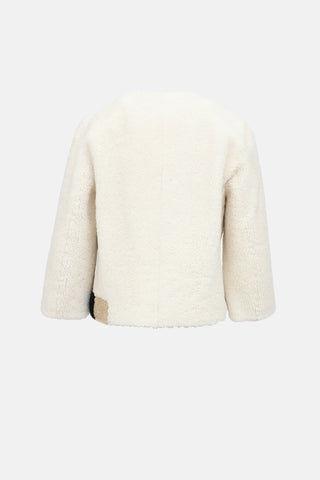 Akris Reversible Leather & Shearling  Jacket
