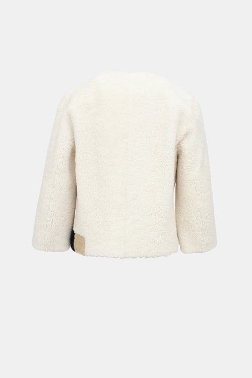 Akris Reversible Leather & Shearling  Jacket