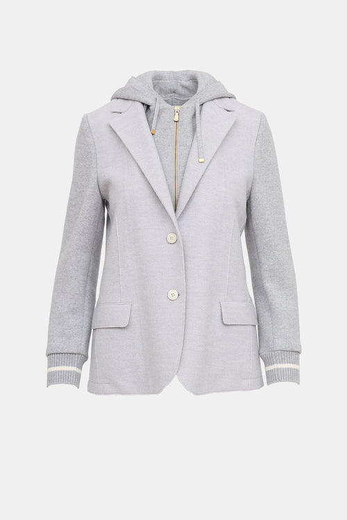 Eleventy Layered Blazer Hoodie