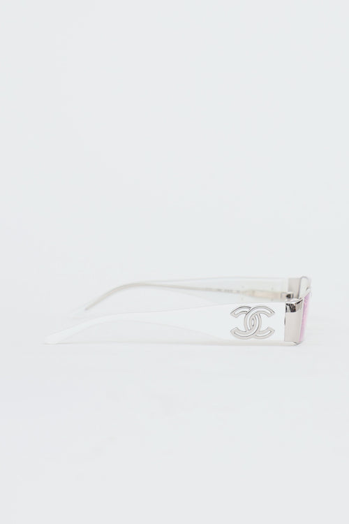 Chanel C. 2000's Rectangular 2112 Glasses