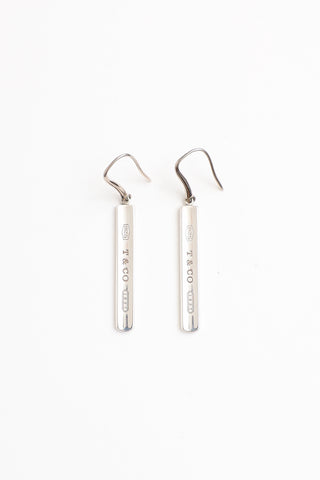 Tiffany & Co. Sterling Silver 1837 Bar Earrings