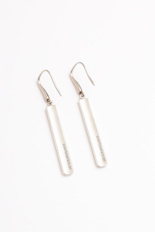 Tiffany & Co. Sterling Silver 1837 Bar Earrings