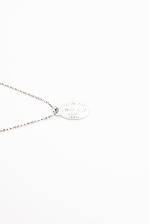 Sterling Silver Tag Necklace