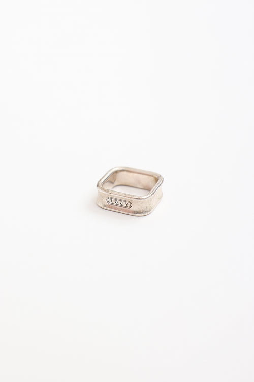 Tiffany & Co. Sterling Silver Square Ring
