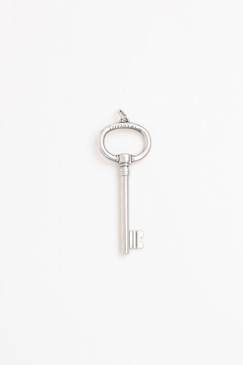 Tiffany & Co. Sterling Silver Open Oval Key Pendant