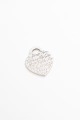 Tiffany & Co. Sterling Silver Heart Tag Notes Pendant