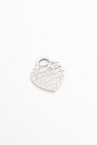 Tiffany & Co. Sterling Silver Heart Tag Notes Pendant