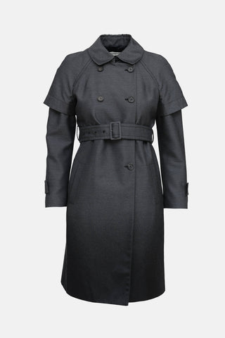 Prada 2007 Double Breasted Trench Coat