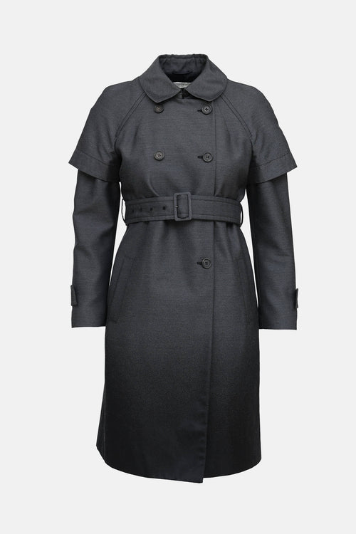 Prada 2007 Double Breasted Trench Coat