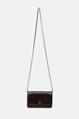 Chanel 2010-2011 Patent Camellia Wallet on Chain