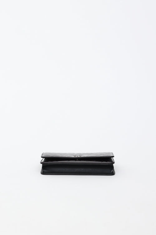 Chanel 2010-2011 Patent Camellia Wallet on Chain