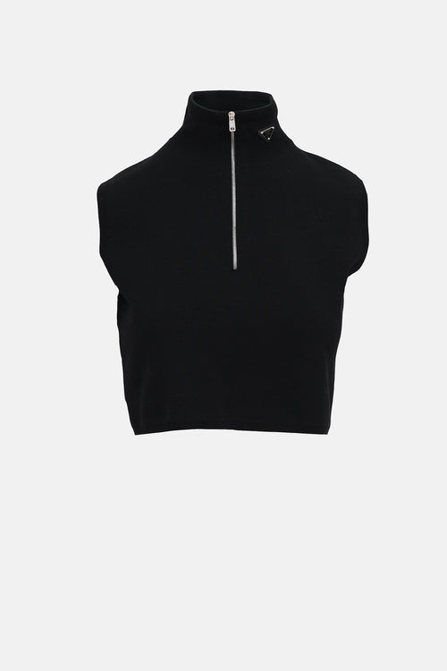Prada Cropped Zip  Top