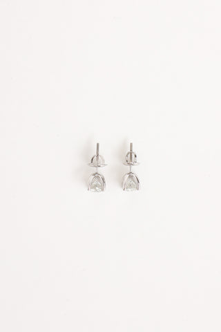 Fine Jewelry 14K White Gold & Diamond Stud Earrings