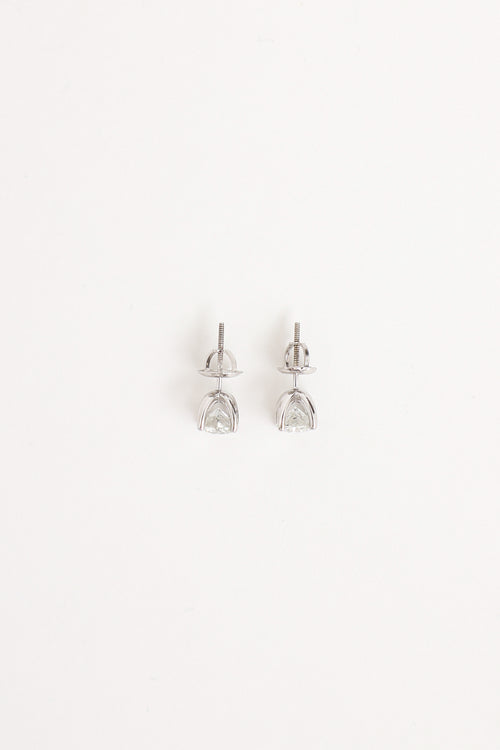 Fine Jewelry 14K White Gold & Diamond Stud Earrings