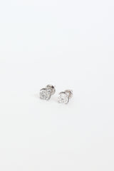 Fine Jewelry 14K White Gold & Diamond Stud Earrings
