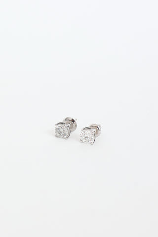 Fine Jewelry 14K White Gold & Diamond Stud Earrings