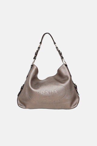 Prada Metallic Vitello Daino Canapa Bag