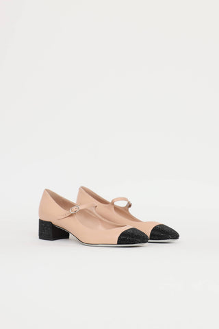 Rene Caovilla Rhinestone Mary Jane Heels